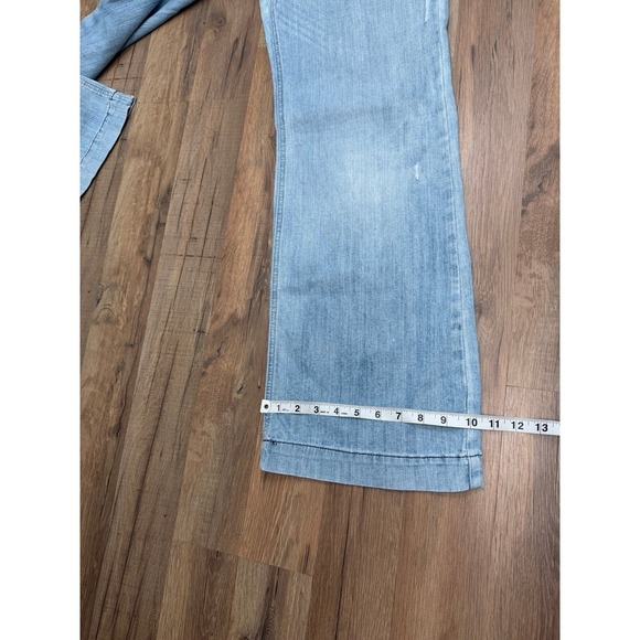 Ariat Perfect Rise Trouser Jeans Women's 32S Light Wash Wide Leg Denim - Picture 10 of 11